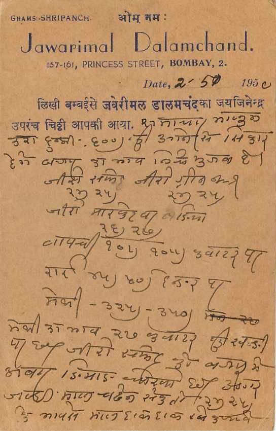 Inde India Cover Card  — Rückseite
