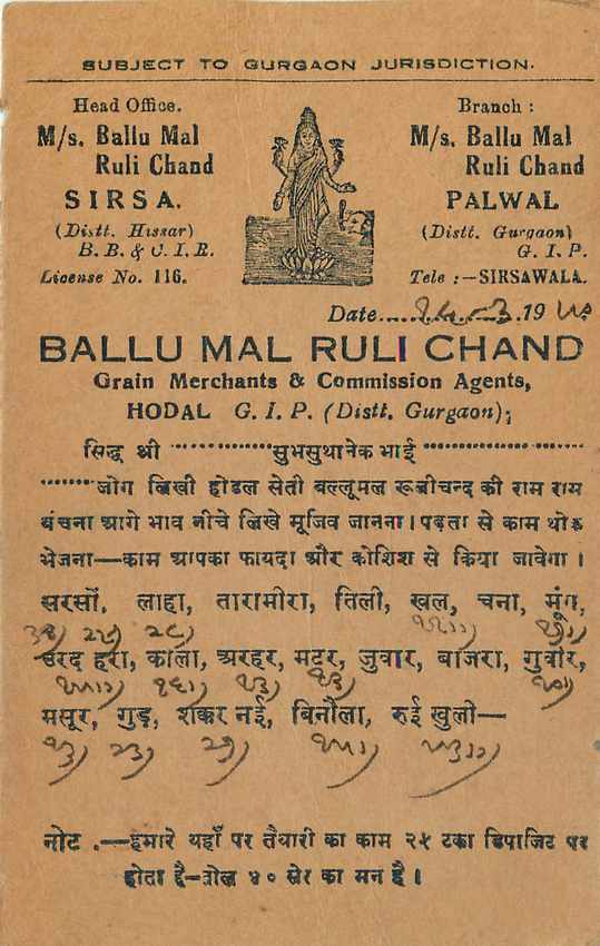 Inde India Cover Card  Postal Stationary — Rückseite