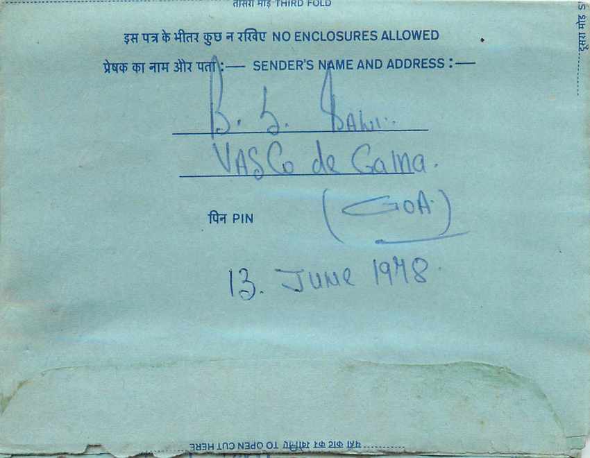 Inde India Aerogram Aerogramme 