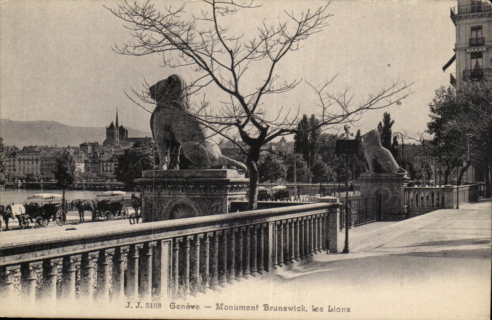 Suisse-Switzerland-Geneve- Geneva- Monument Brunswick les Lions-CPA