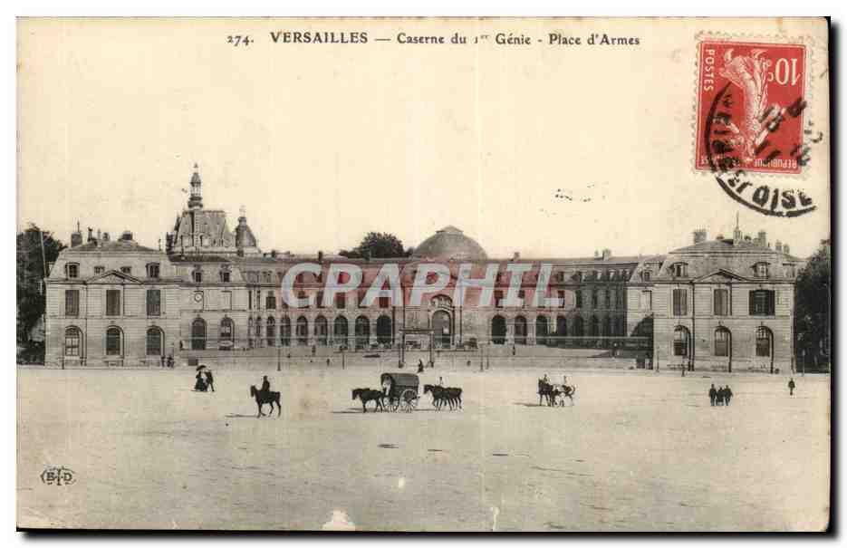 Versailles- La Caserne du 1er Genie- CPA