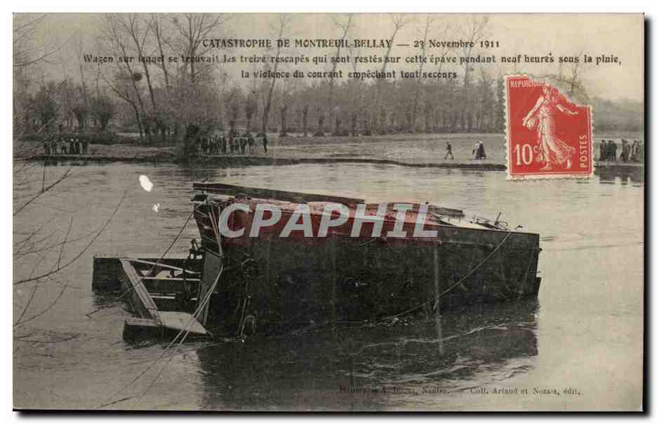 Montreuil-Bellay-Catastrophe de Montreuil-Bellay - 23 Novembre 1911- CPA