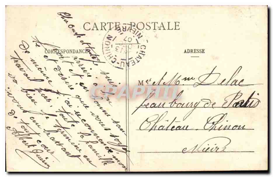 Paris-Place des Victoires -CPA — Rückseite