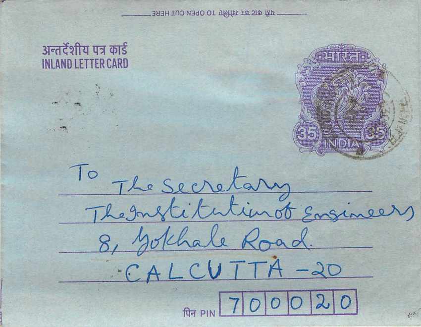 Cover Aerogramme Lettre Aerogramme Inde