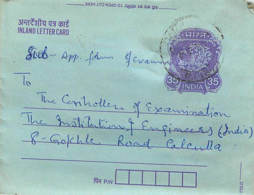 Cover Aerogramme Lettre Aerogramme Inde
