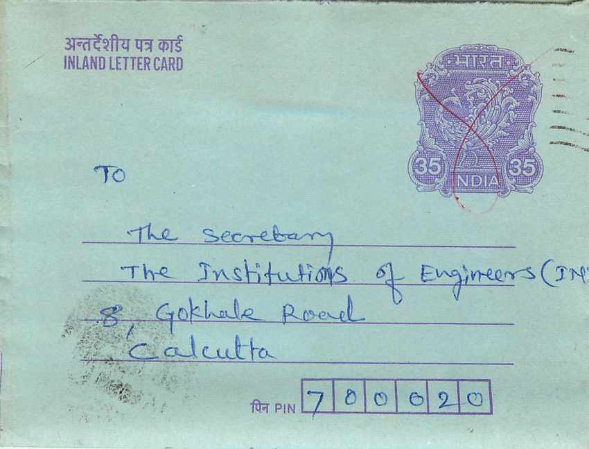 Cover Aerogramme Lettre Aerogramme Inde