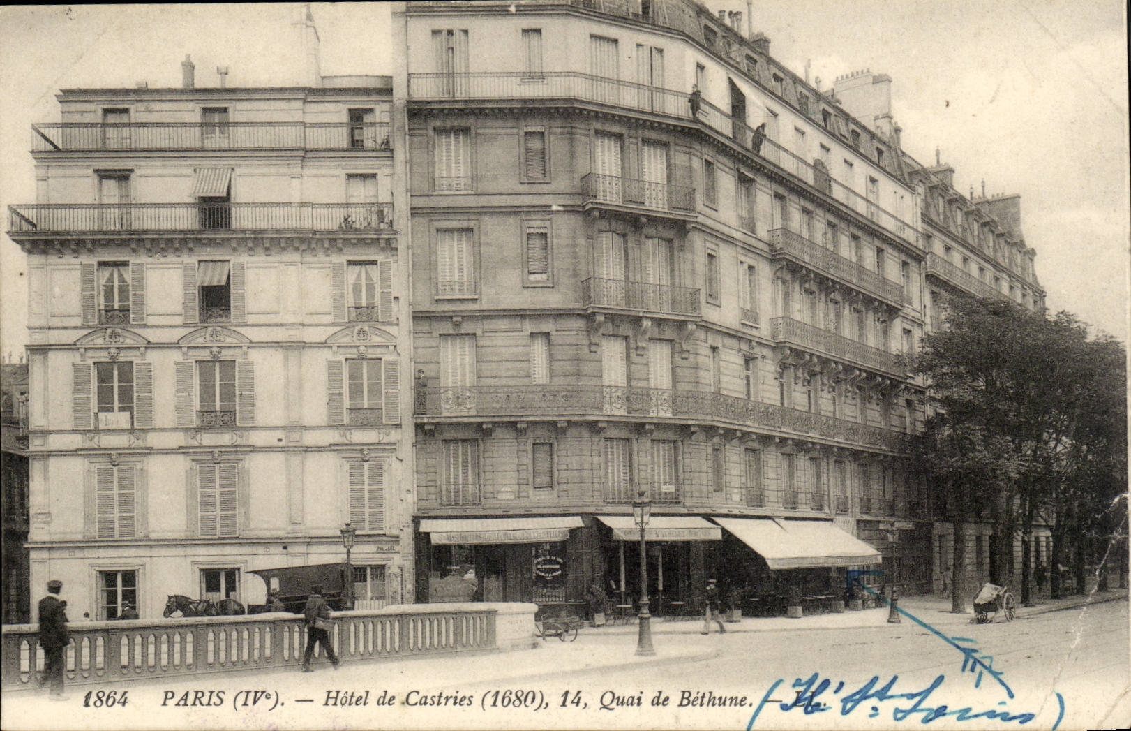 Paris CPA Hotel de Castries 14 quai de Bethune