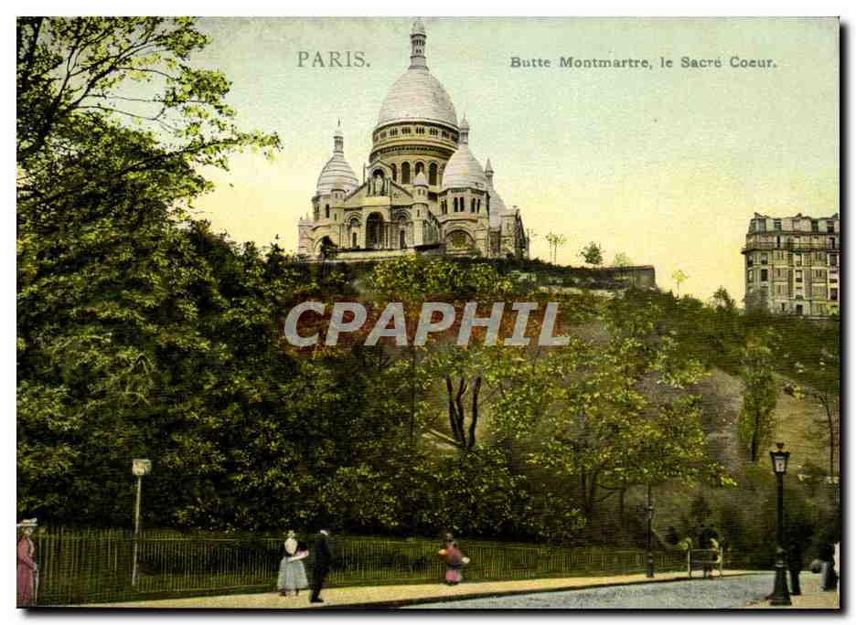 Paris CPA Butte Montmartre le SAcre Coeur