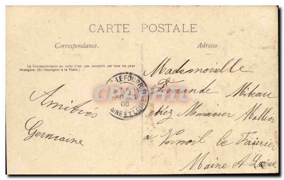 Angers CPA Vue generale du jardin des plantes — Rückseite