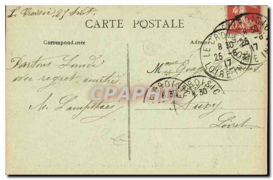 CPA En mer sortie d'un canot de sauvetage — Rückseite
