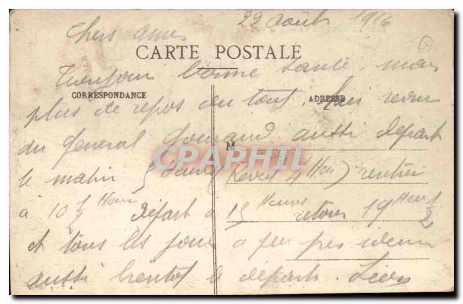 CPA CAmp de Mailly Infirmerie et mess (avion) — Rückseite
