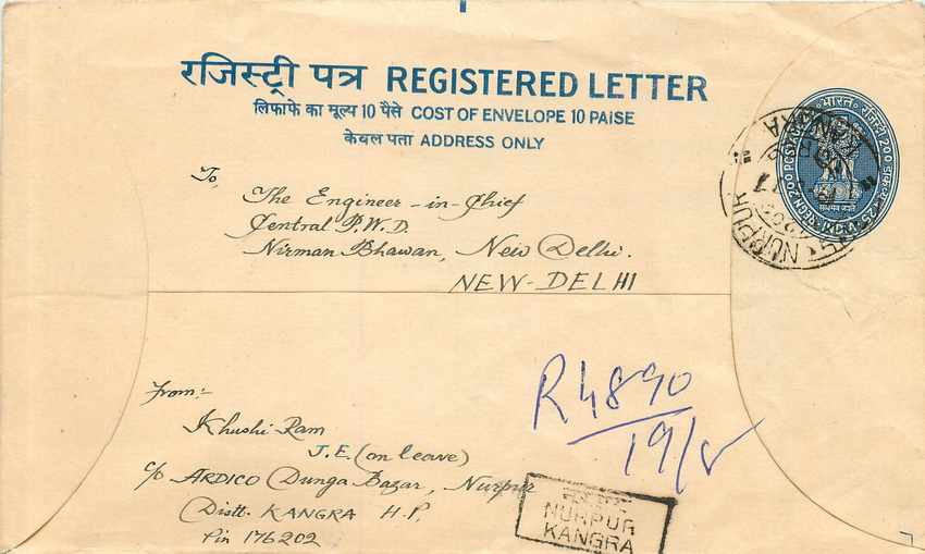 Inde India Entier Postal Stationary Tigre Tiger 
