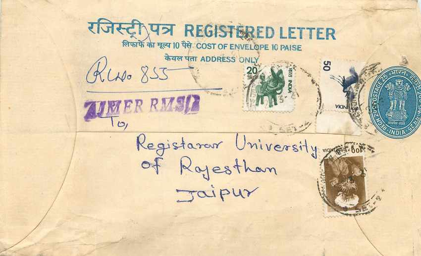 Inde India Entier Postal Stationary Tigre Tiger 