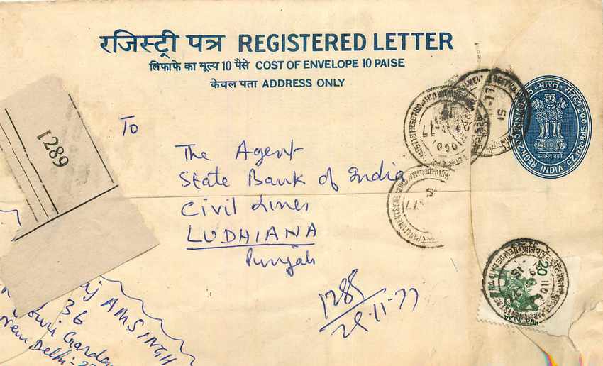 Inde India Entier Postal Stationary Tigre Tiger 