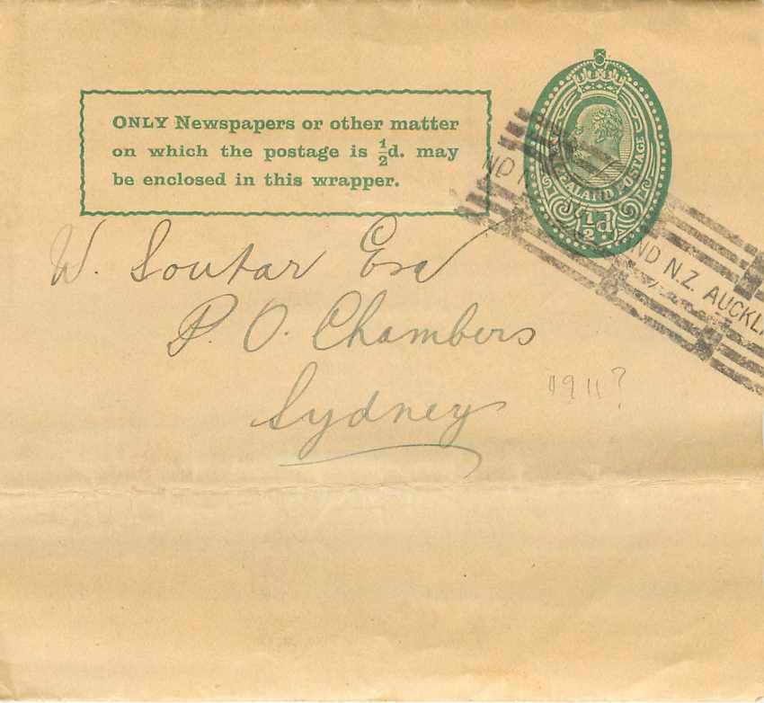 New Zealand Entier Postal Stationary Auckland 1911