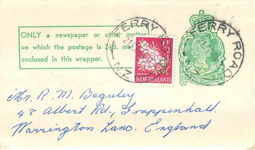 New Zealand Entier Postal Stationary Auckland 