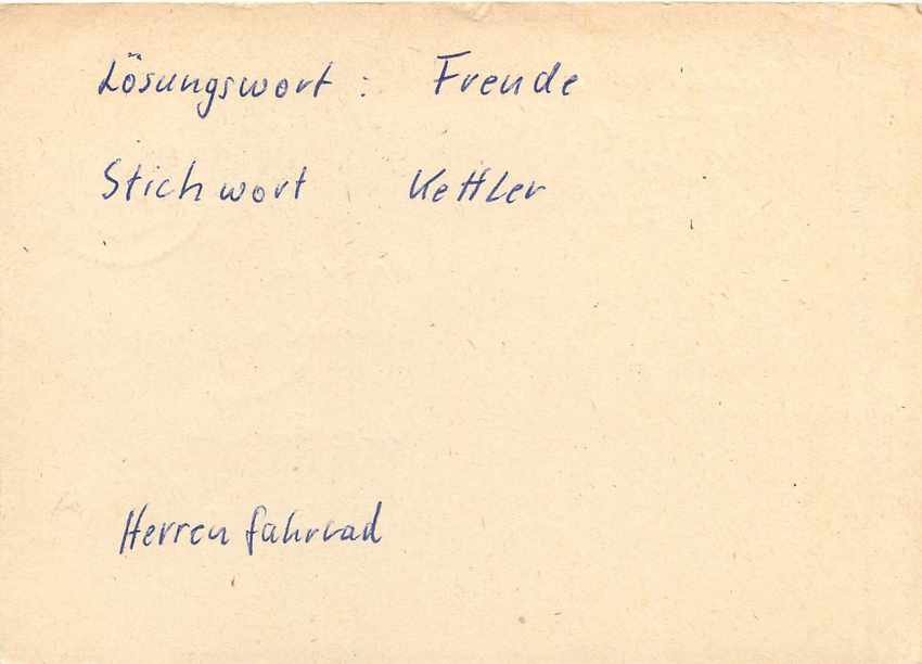 Allemagne DDR Entier Postal Postal Stationary  — Rückseite