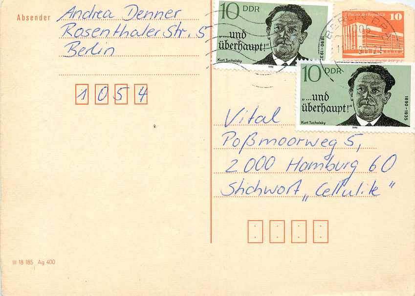 Allemagne DDR Entier Postal Postal Stationary 