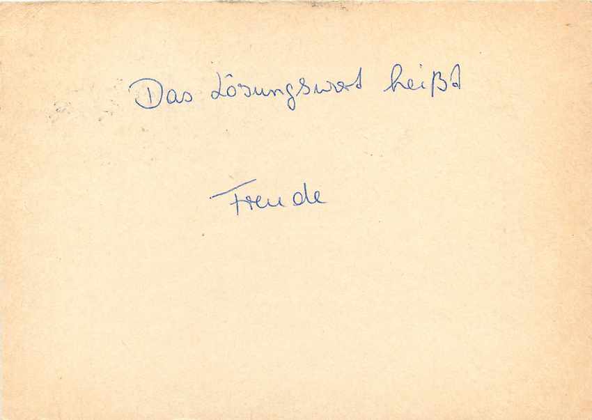 Allemagne DDR Entier Postal Postal Stationary  — Rückseite