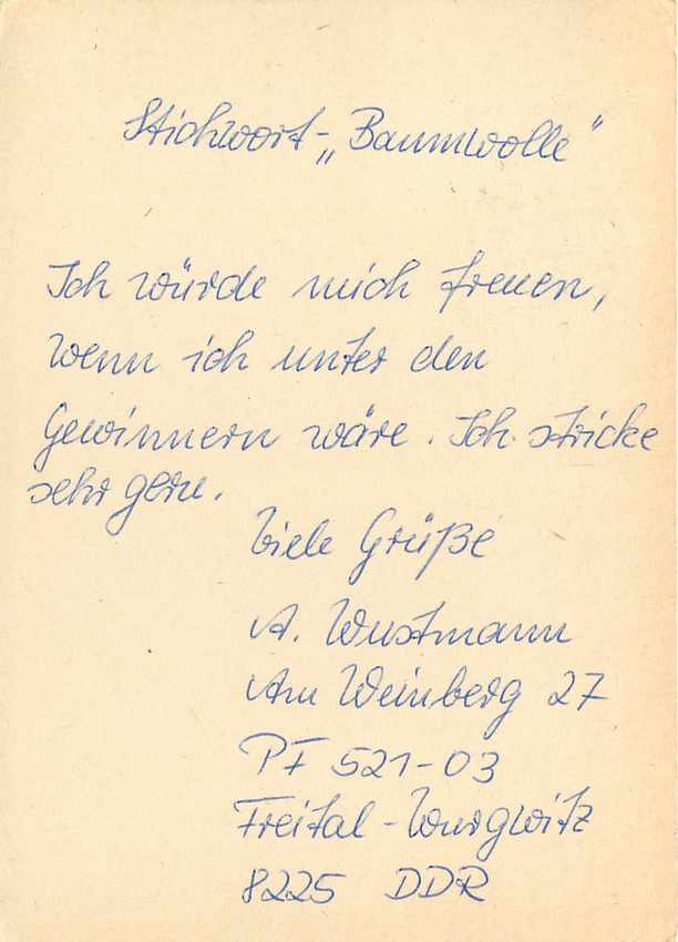 Allemagne DDR Entier Postal Postal Stationary  — Rückseite