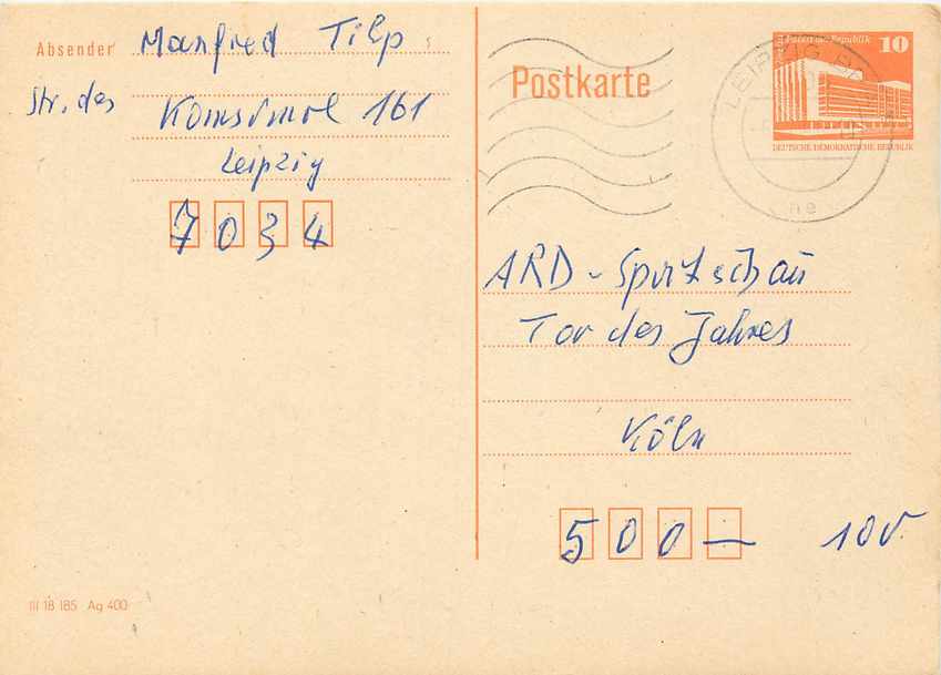 Allemagne DDR Entier Postal Postal Stationary 