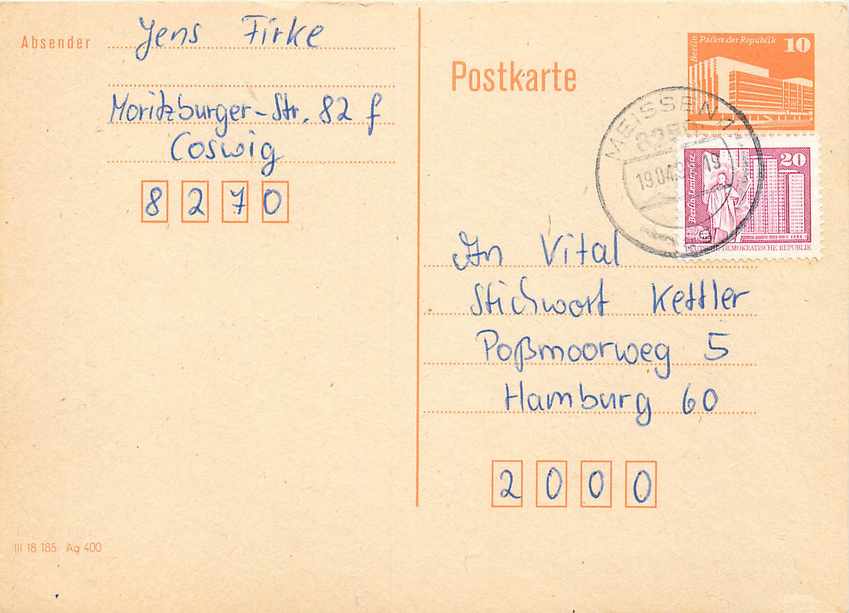 Allemagne DDR Entier Postal Postal Stationary 