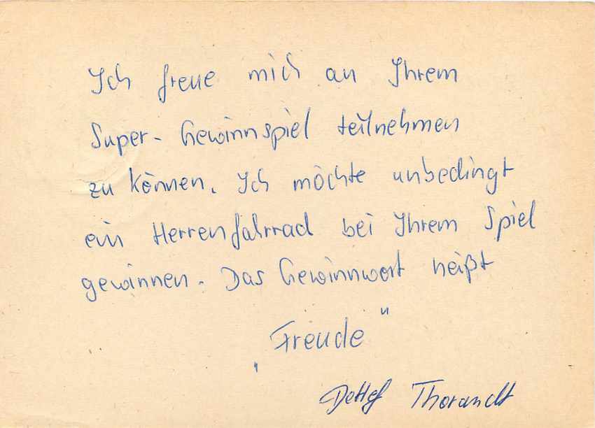 Allemagne DDR Entier Postal Postal Stationary  — Rückseite