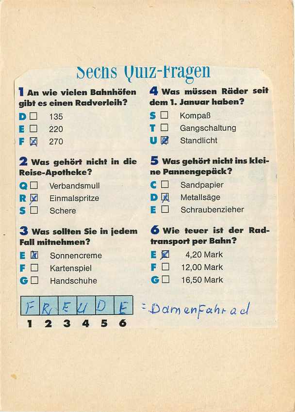 Allemagne DDR Entier Postal Postal Stationary Poisson — Rückseite