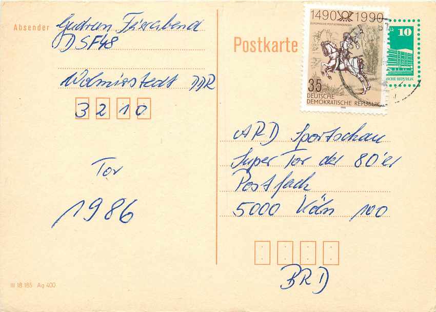 Allemagne DDR Entier Postal Postal Stationary 