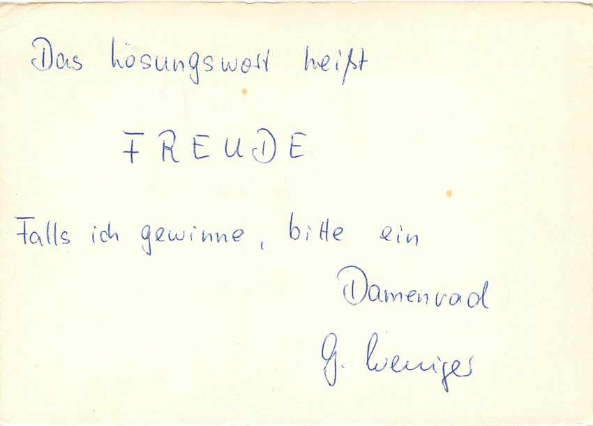 Allemagne DDR Entier Postal Postal Stationary  — Rückseite