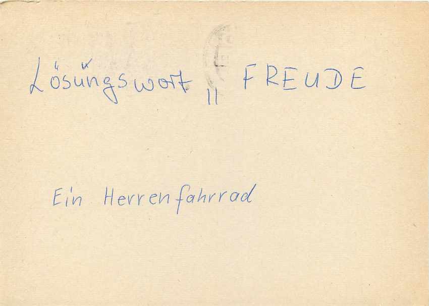 Allemagne DDR Entier Postal Postal Stationary  — Rückseite