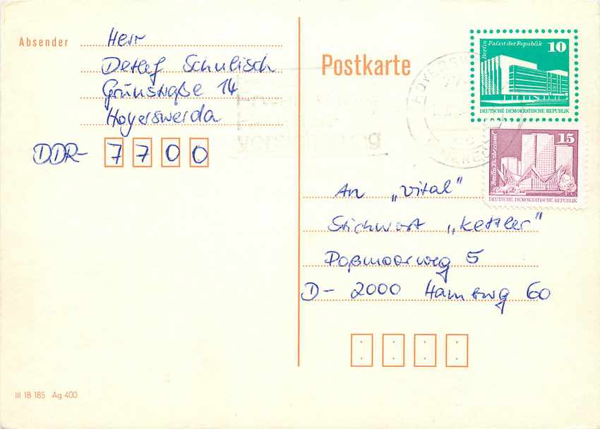 Allemagne DDR Entier Postal Postal Stationary 
