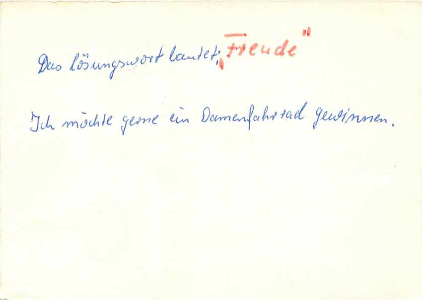 Allemagne DDR Entier Postal Postal Stationary  — Rückseite