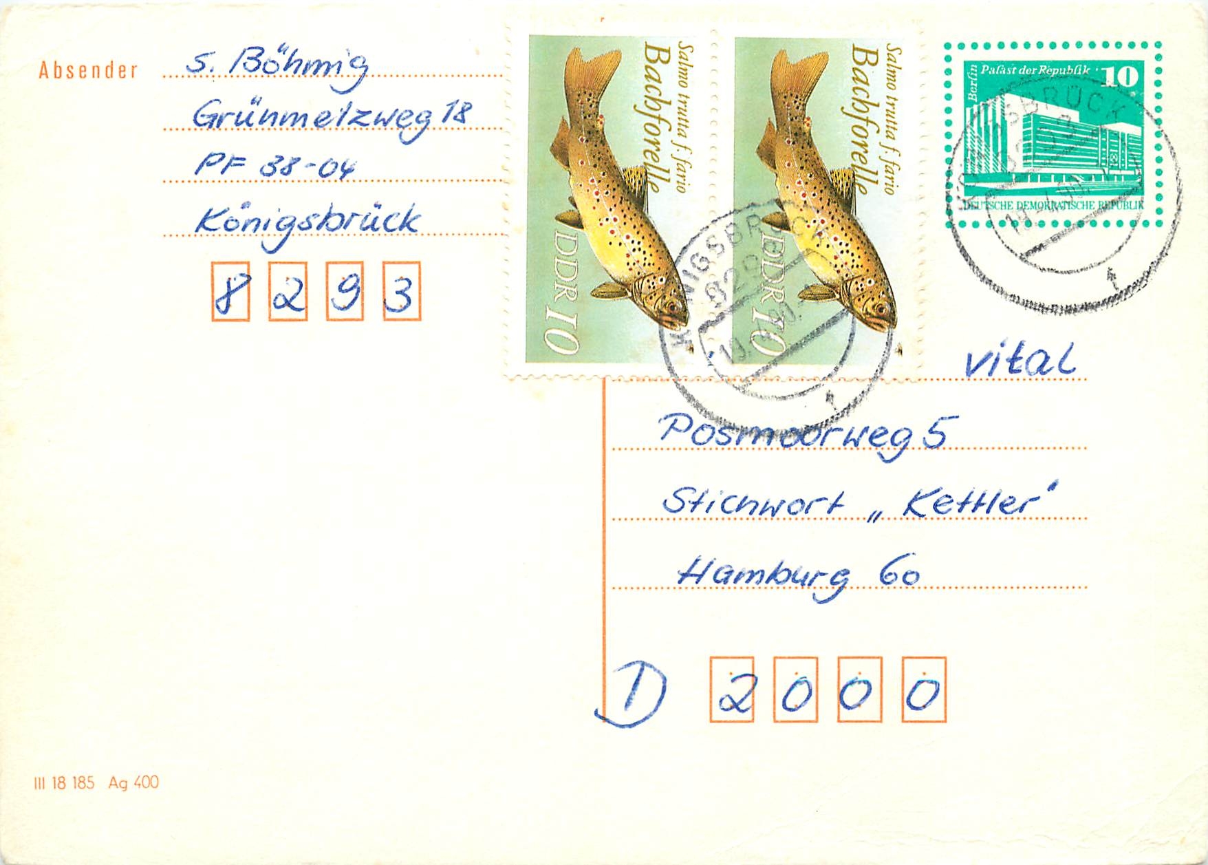 Allemagne DDR Entier Postal Postal Stationary 