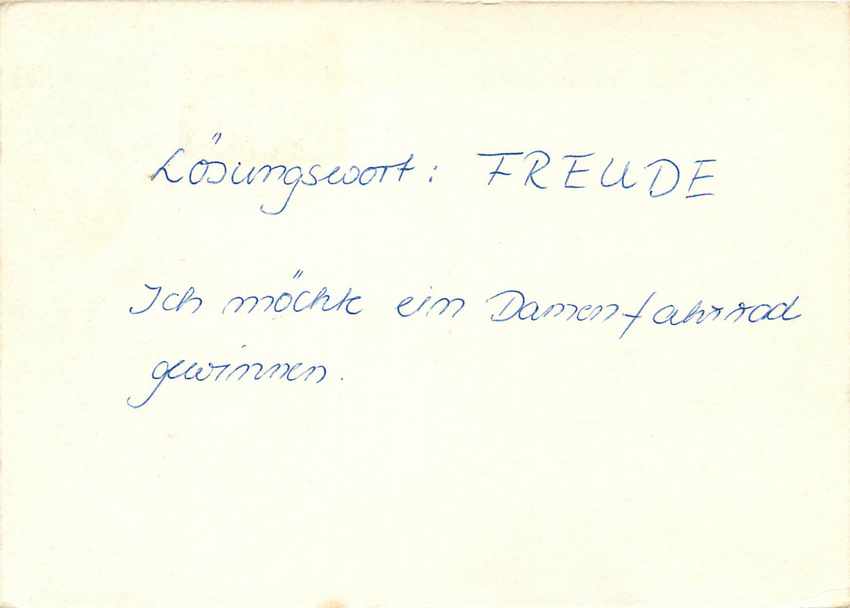 Allemagne DDR Entier Postal Postal Stationary  — Rückseite