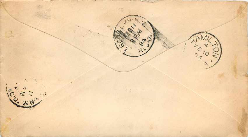 Canada Entier Postal Postal Stationary  48a 8c + 1ct 1894 — Verso