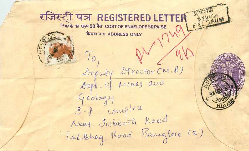 Inde India Entier Postal Stationary Tigre Tiger Gandhi