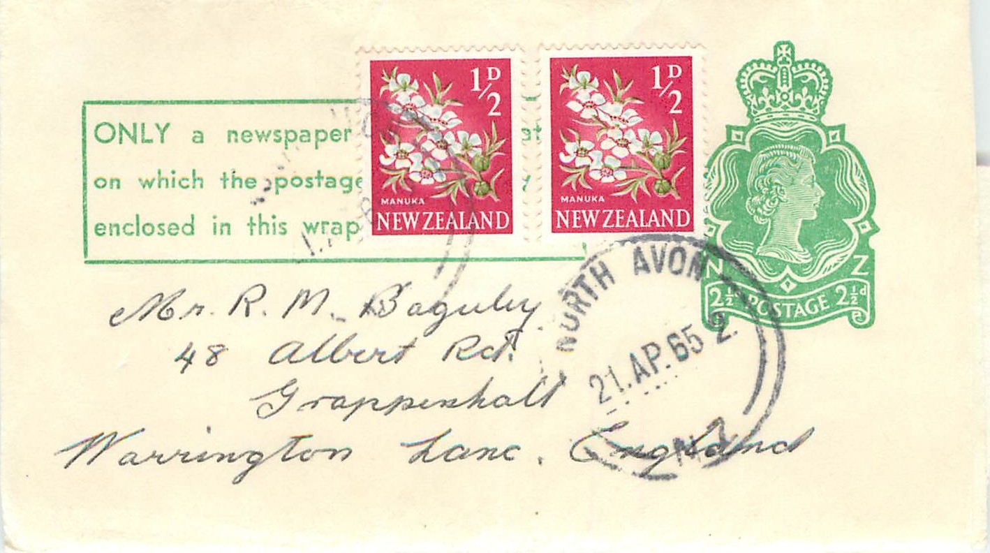 New Zealand Postal Stationary 2 1/2d 1965