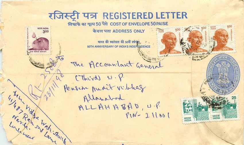 Inde India Entier Postal Stationary Tigre Tiger Gandhi