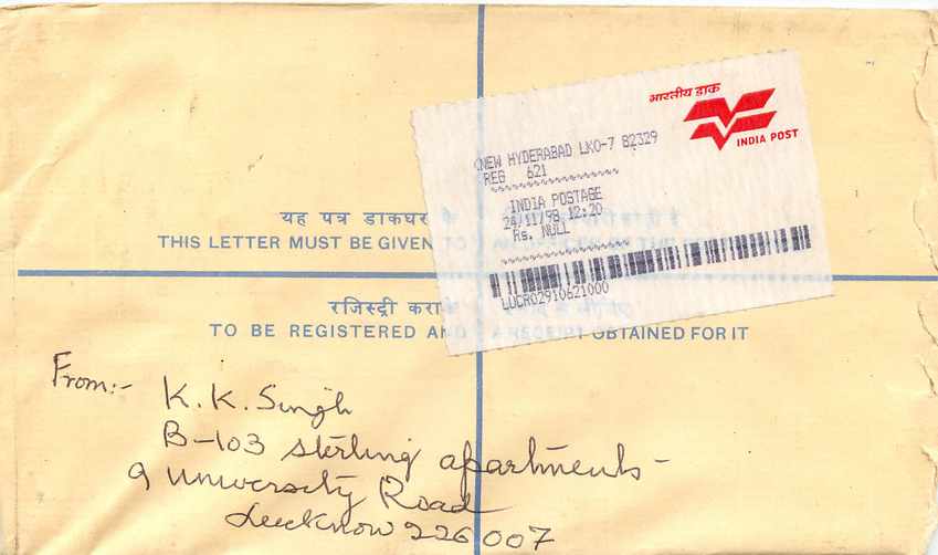 Inde India Entier Postal Stationary Tigre Tiger Gandhi — Back