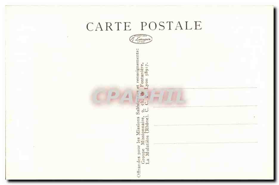 CPA Missions salesiennes Congo Belge Chef congolais et ses gardes ( folklore Afrique Africa ) — Rückseite