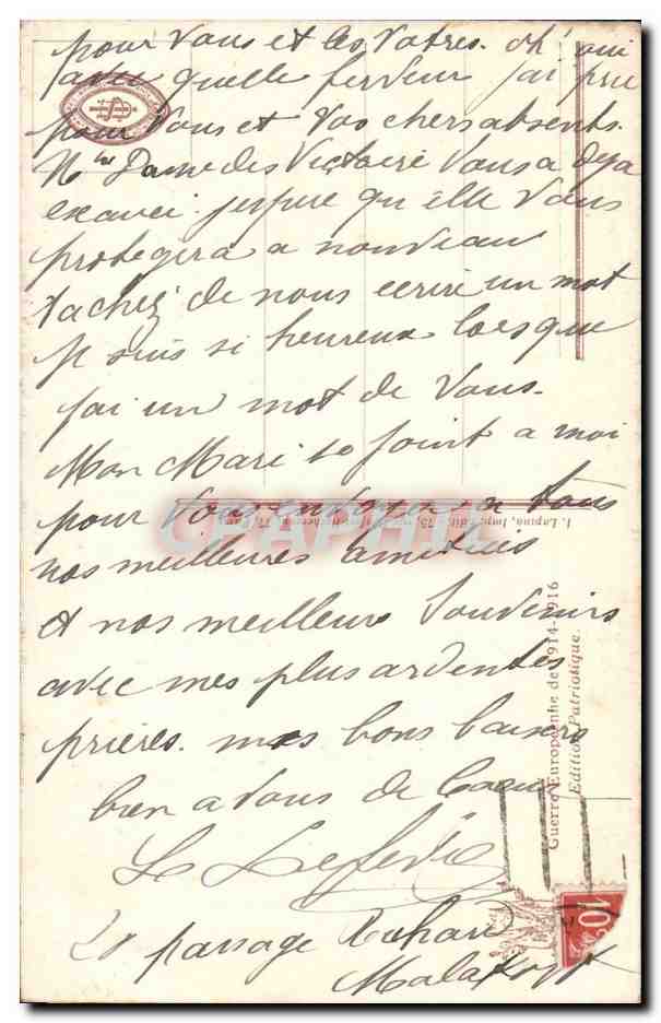 CPA Pour les petits refugies de l'Artois Infirmiere Militaria — Rückseite