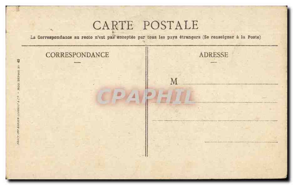 Fontainebleau — Château et parc — Collection Chocolat Menier — Rückseite
