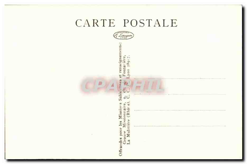 CPA Missions Salesiennes Bresil Brazil Matto GRosso Un cacique ou chef Bororo folklore ) — Rückseite