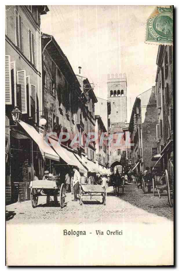 CPA Italie Italia Bologna Via Orefici