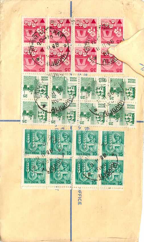 Inde India Entier Postal Stationary Tigre Tiger  — Back