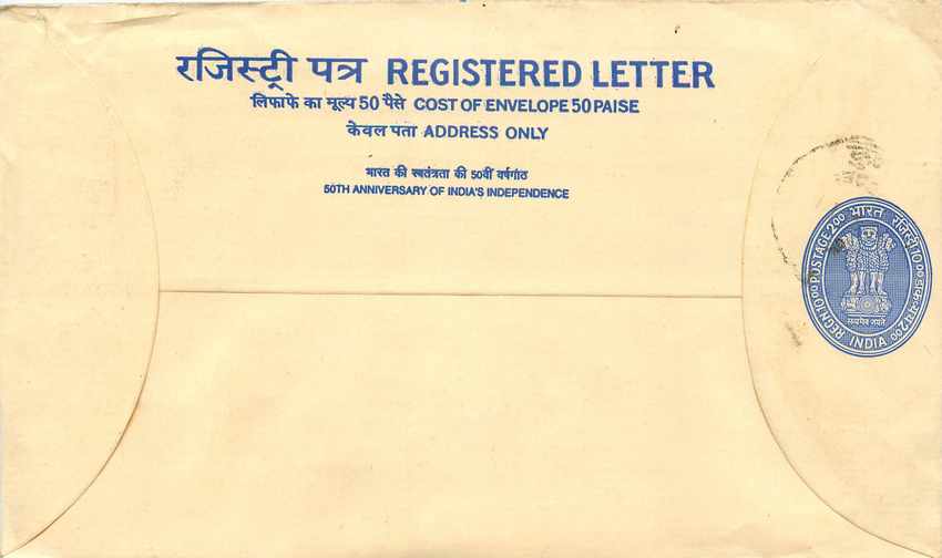 Inde India Entier Postal Stationary Tigre Tiger Gandhi
