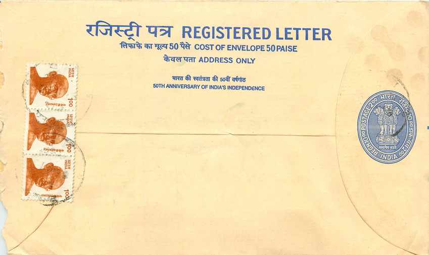 Inde India Entier Postal Stationary Tigre Tiger Gandhi