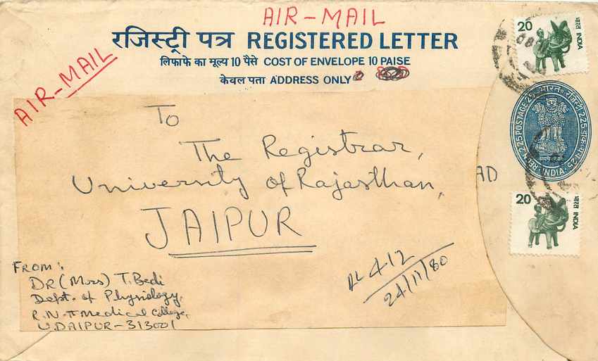 Inde India Entier Postal Stationary Tigre Tiger 