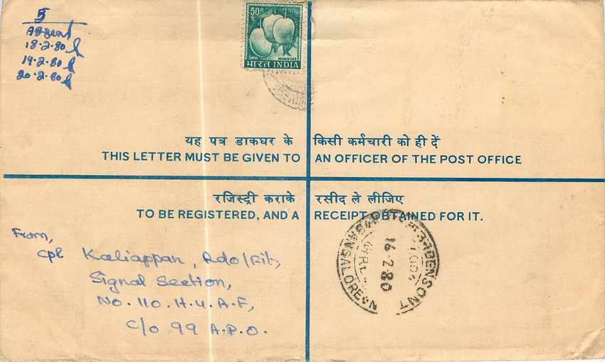 Inde India Entier Postal Stationary Tigre Tiger 